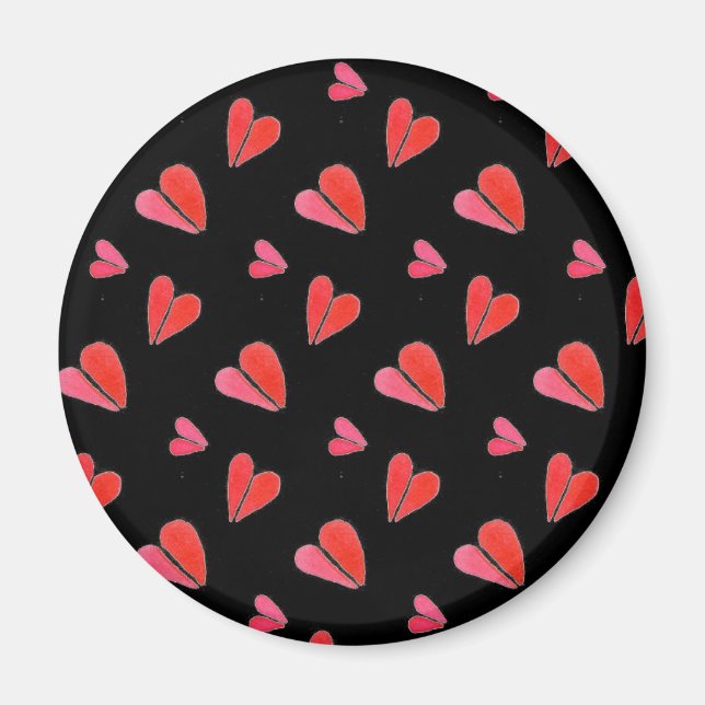 MINI HEARTS II Round Magnet (Front)