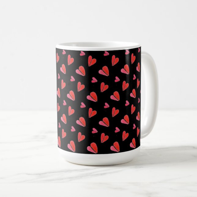 MINI HEARTS II Tall White Mug (Front Right)