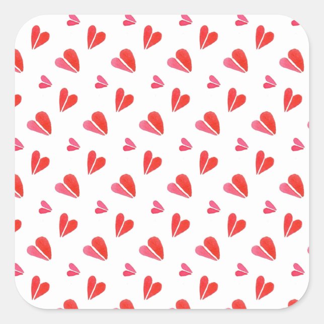 MINI HEARTS Large Square Stickers (Front)