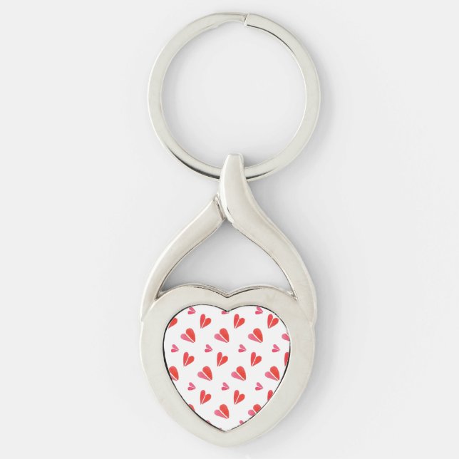 MINI HEARTS Metal Heart Keychain (Front)