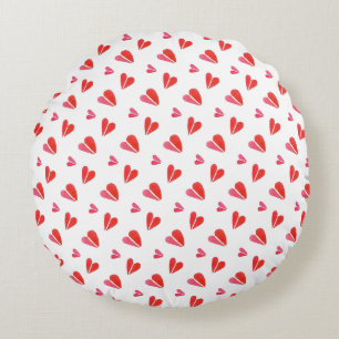 Mini Hearts Round Pillow
