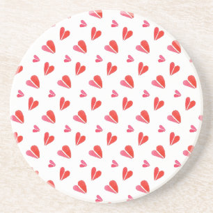 Mini Hearts Round Sandstone Coaster