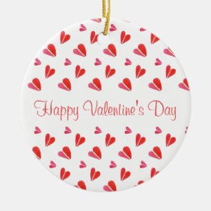 MINI HEARTS Valentine Ceramic Circle Ornament