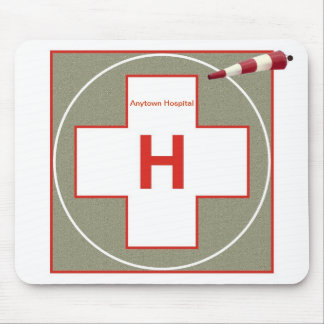 Mini helicopter landing pad - Anytown Hospital Mouse Pad