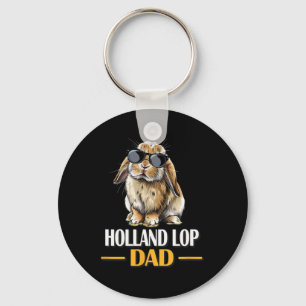 Mini Holland Lop Dad Bunny Rabbit Lover  Key Ring