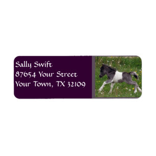 Mini Horse Return Address Label