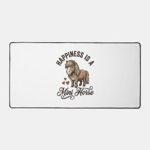 Mini Horse Vintage Engraving Cute Pony Shirt Desig Desk Mat