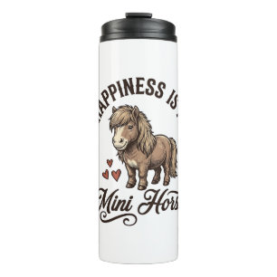 Mini Horse Vintage Engraving Cute Pony Shirt Desig Thermal Tumbler