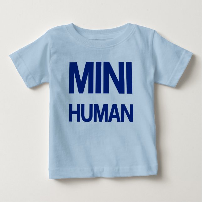 Mini Human (blue) Baby T-Shirt (Front)