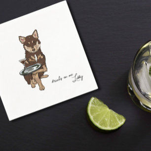 Mini Husky Wedding Napkin