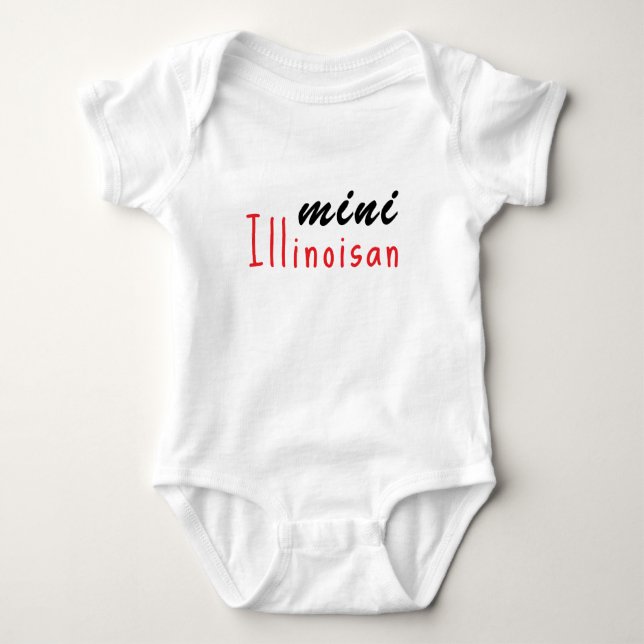 Mini  Illinoisan, Baby Gift, Girl, Boy, Unisex  Baby Bodysuit (Front)