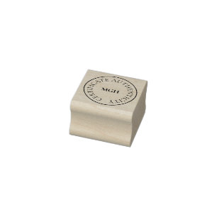 Mini Initials Certificate of Authenticity Stamp