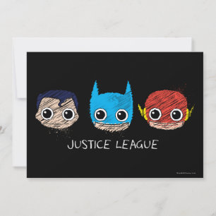Mini Justice League Heads Sketch