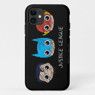 Mini Justice League Heads Sketch iPhone 11 Case