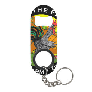 Mini Keychain Loop / Run The Farm bottle opener