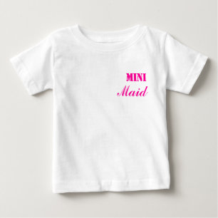 Mini Maid Baby Tshirt Pink/White