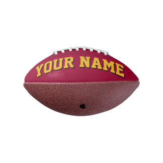 Mini MAROON AND GOLD Personalised Football