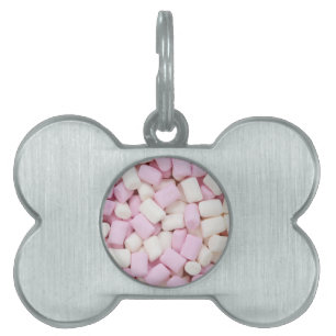 Mini marshmallows pet ID tag