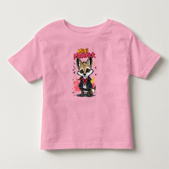 Mini Maverick Cool Rebel Coyote Playground Punk  Toddler T-Shirt (Front)