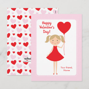 Mini Me Girl Class Valentine Cards