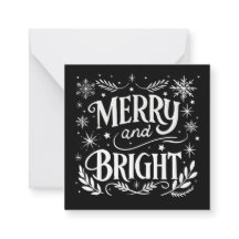 Mini Merry and Bright Black and White Christmas