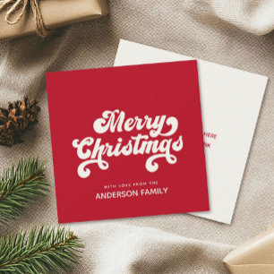 Mini Merry Christmas Modern Minimalist Holiday Card