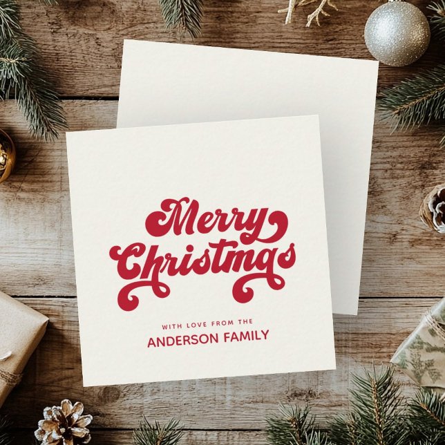 Mini Merry Christmas Modern Minimalist Holiday Card (Creator Uploaded)