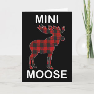 Mini Moose Red Plaid Buffalo Matching Family Pajam Card