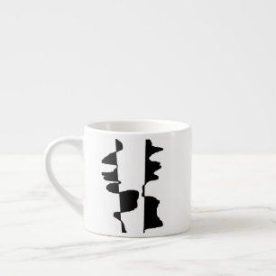 Mini Mug Espresso Abstract Art Two Faces