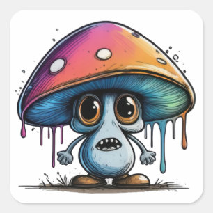 Mini Mushroom Minion Square Sticker