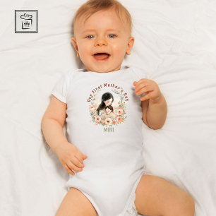 MINI Our First Mothers Day Matching Personalised Baby Bodysuit