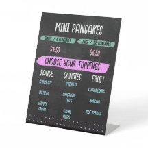 Mini Pancakes Cart Menu Chalkboard Template