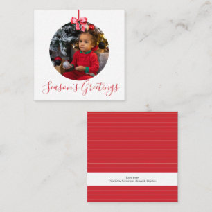 MINI Personalised Christmas Bauble Photo Frame Card
