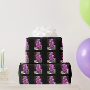 Mini Phalaenopsis Sogo Vivien Purple Orchid Flower Wrapping Paper