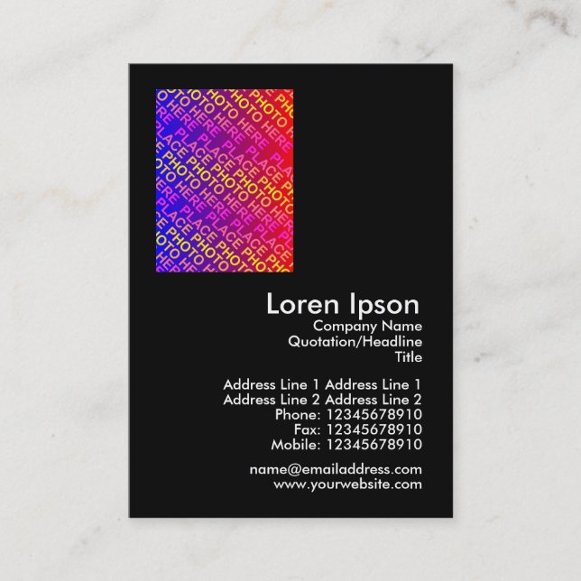 Mini Photocard Template Business Card (Front)