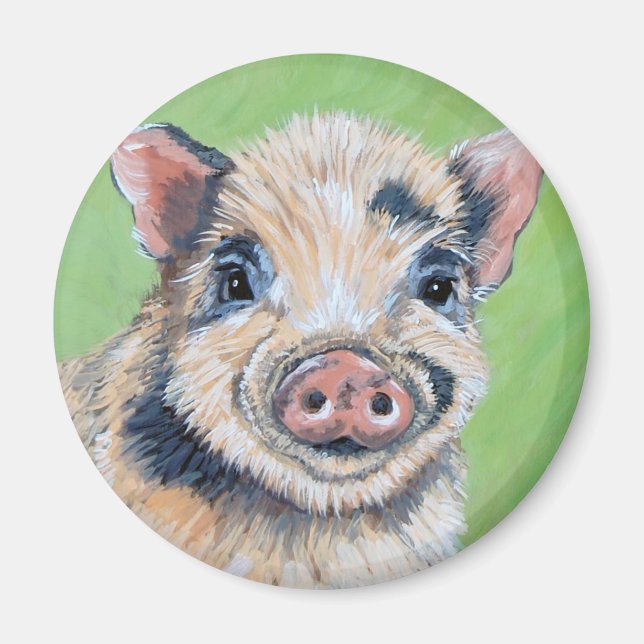 Mini Pig Magnet (Front)