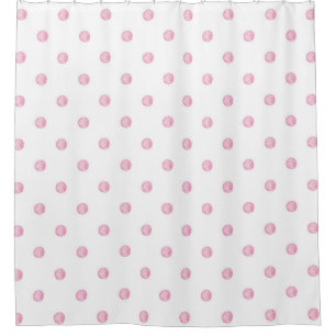 Mini Pink Polka Dots Shower Curtain