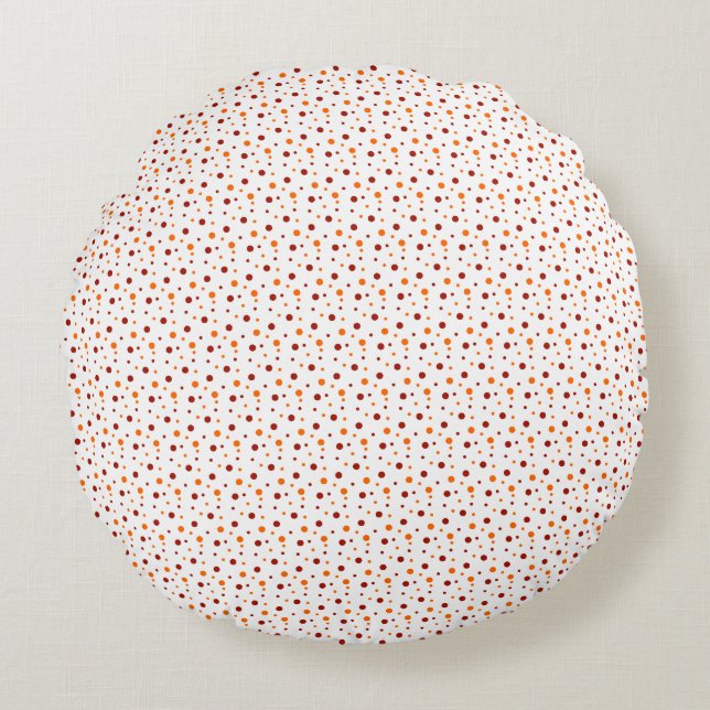 Mini Polka Dot Pattern Round Cushion (Front)