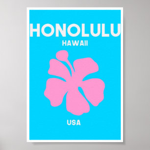 Mini Poster - Honolulu Hawaii