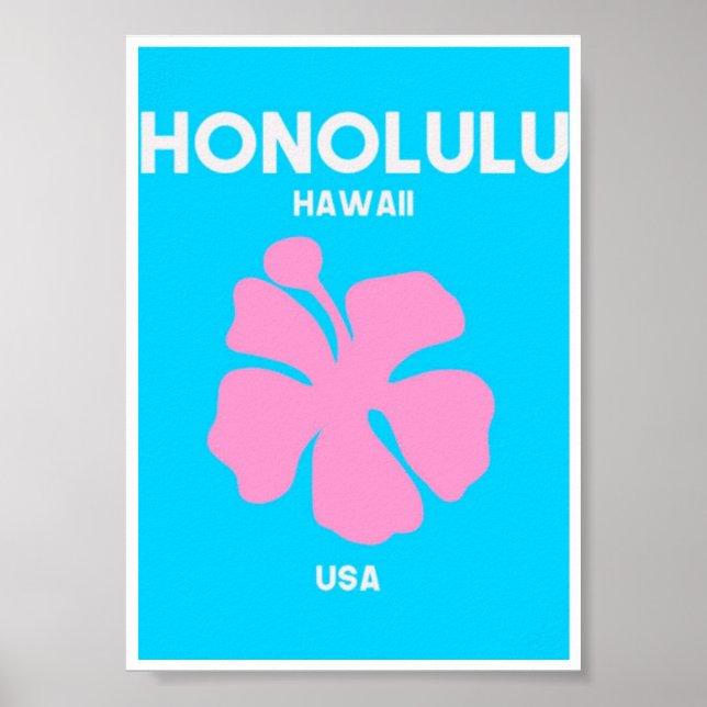 Mini Poster - Honolulu Hawaii (Front)