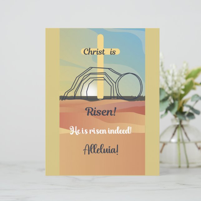 Mini Poster with bible verse & desert background (Standing Front)