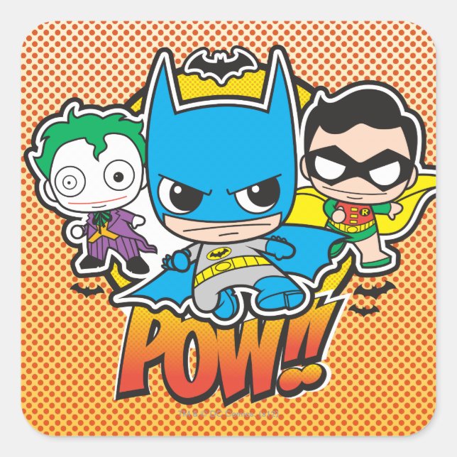 Mini Pow Square Sticker (Front)