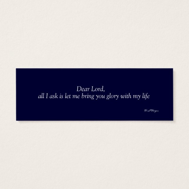 Mini prayer bookmark (Back)