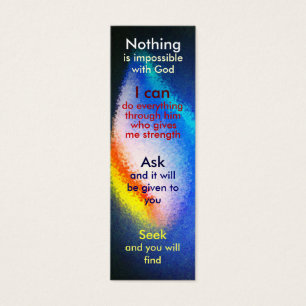 Mini prayer bookmark