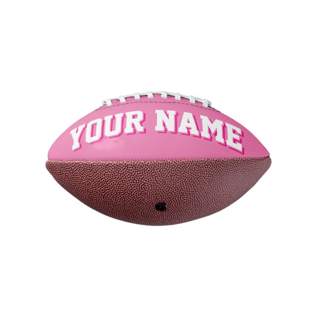 Mini PRETTY PINK AND WHITE Personalised Football (Rotated 270)