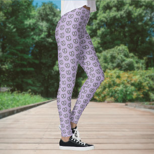 Mini Pretzel Snacks on Lilac (or any) Party Leggings