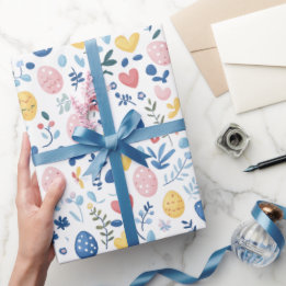 Mini-Print Pastel Easter – 30" x 6' Roll Wrapping Paper