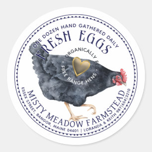 MINI PRODUCT LABEL ORGANIC EGGS WITH HEART