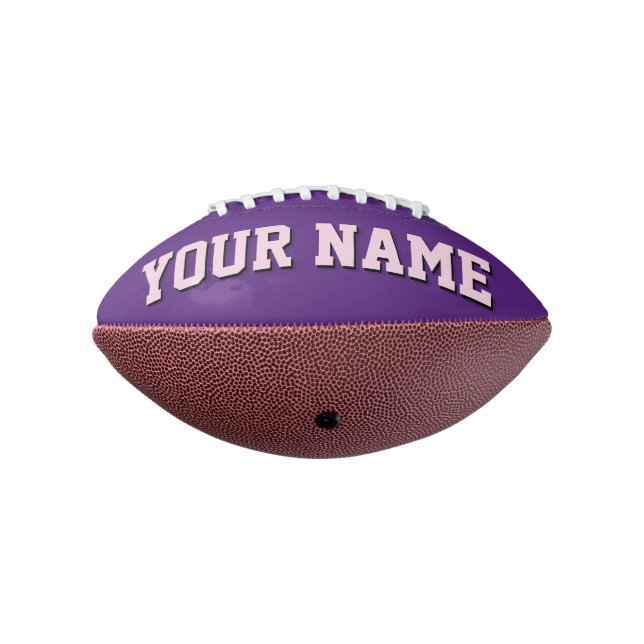 Mini PURPLE AND LIGHT PINK Personalised Football (Rotated 270)