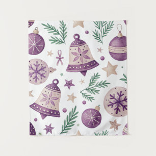 Mini Purple Christmas Tapestry – Small Festive Wal